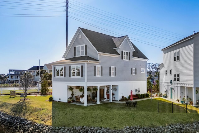 100 Marblehead Dr, Little River, SC 29566 - back of property featuring a patio and roof with shingles