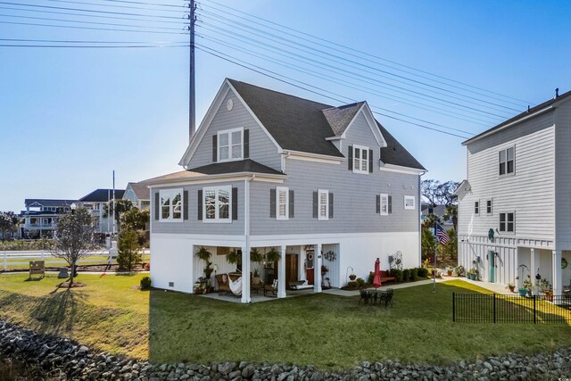 100 Marblehead Dr, Little River, SC 29566 - back of property with a patio and a shingled roof
