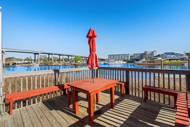 100 Marblehead Dr, Little River, SC 29566 - deck with a water view