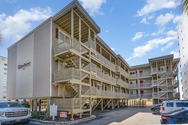 view of property with covered parking
