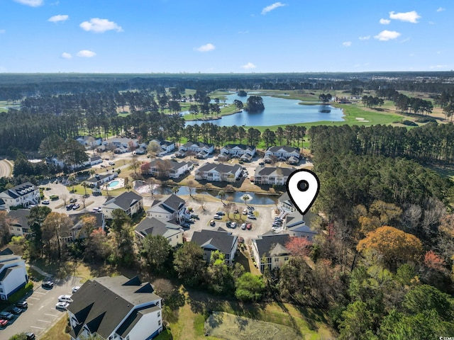 5050 Belleglen Ct Unit 102, Myrtle Beach, SC 29579 - drone / aerial view with a water view and a residential view