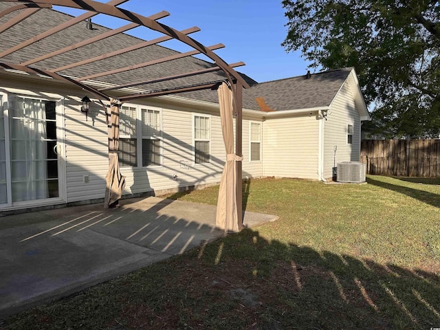 445 Saint Charles Cir, Myrtle Beach, SC 29588 - view of yard with a pergola, a patio area, and central AC