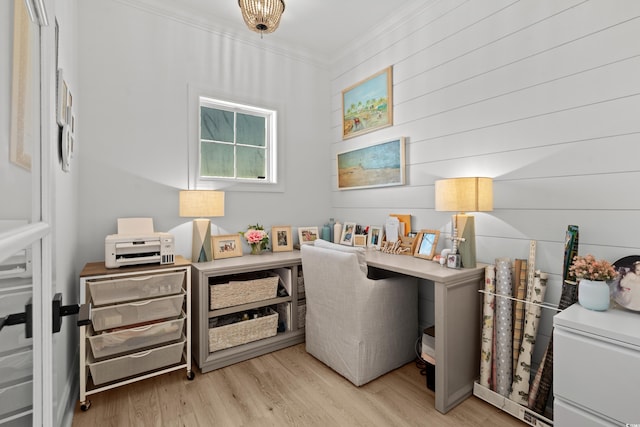 849 Crystal Water Way, Myrtle Beach, SC 29579 - office with light wood-style floors and crown molding