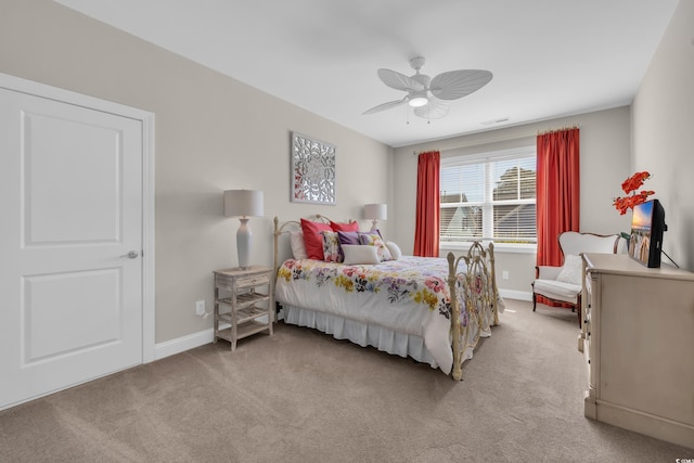 1109 Bonnet Dr, North Myrtle Beach, SC 29582 - bedroom featuring carpet flooring and ceiling fan