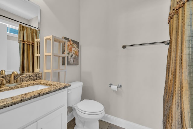 1109 Bonnet Dr, North Myrtle Beach, SC 29582 - full bath with vanity, tile patterned flooring, and a shower with curtain