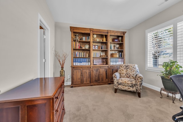 1109 Bonnet Dr, North Myrtle Beach, SC 29582 - sitting room featuring light colored carpet and baseboards