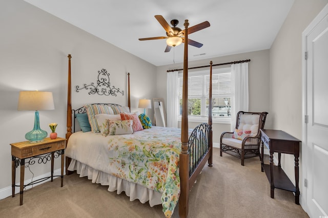 1109 Bonnet Dr, North Myrtle Beach, SC 29582 - bedroom with carpet floors and a ceiling fan