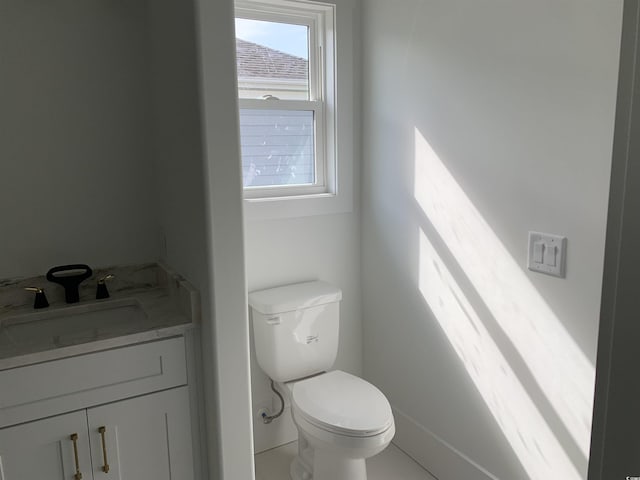 144 Sago Palm Dr, Myrtle Beach, SC 29579 - bathroom with toilet, vanity, tile patterned floors, and baseboards