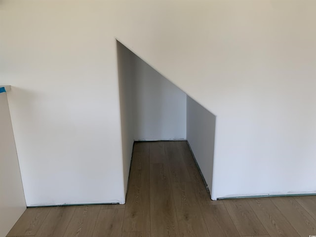 hallway featuring wood finished floors