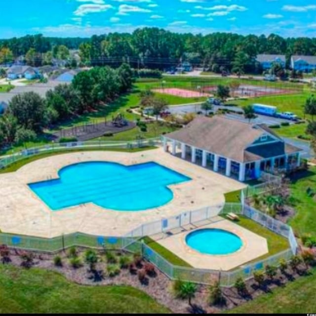 birds eye view of property
