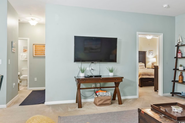 6253 Catalina Dr Unit 713, North Myrtle Beach, SC 29582 - living area featuring light carpet and baseboards