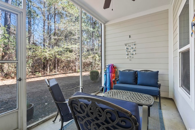 6253 Catalina Dr Unit 713, North Myrtle Beach, SC 29582 - sunroom with ceiling fan and plenty of natural light
