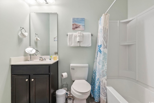 6253 Catalina Dr Unit 713, North Myrtle Beach, SC 29582 - full bath with vanity, toilet, and shower / tub combo with curtain