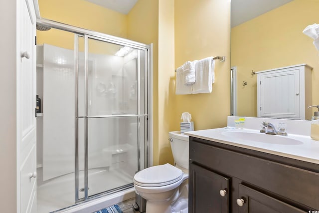 6253 Catalina Dr Unit 713, North Myrtle Beach, SC 29582 - bathroom with toilet, a shower stall, and vanity