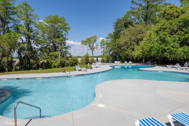 pool featuring a patio