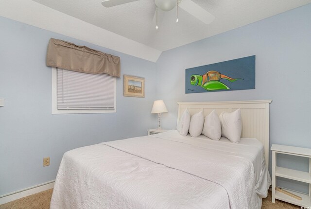 5905 S Kings Hwy Unit 439-B, Myrtle Beach, SC 29577 - bedroom with baseboards, carpet flooring, and a ceiling fan