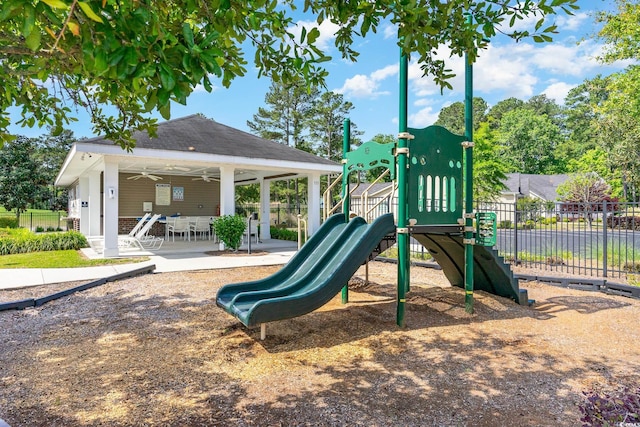1112 Raven Cliff Ct, Conway, SC 29526 - community play area with a ceiling fan
