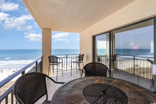 707 S Ocean Blvd Unit 602, North Myrtle Beach, SC 29582 - balcony with view of water and beach