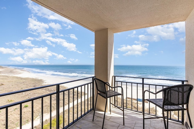 707 S Ocean Blvd Unit 602, North Myrtle Beach, SC 29582 - balcony featuring view of water and beach