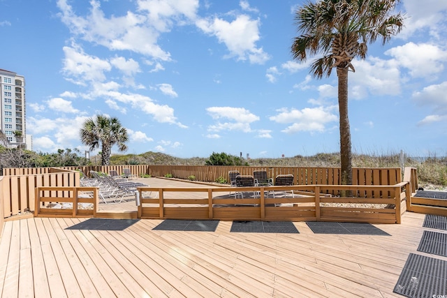 707 S Ocean Blvd Unit 602, North Myrtle Beach, SC 29582 - view of wooden deck