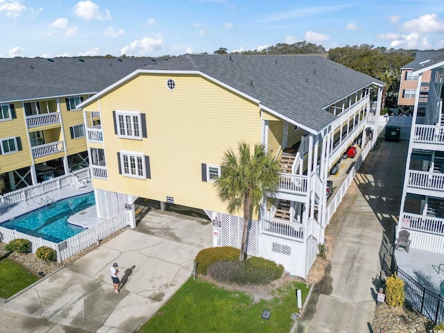 1425 N Waccamaw Dr Unit 123, Garden City Beach, SC 29576 - view from above of property with a pool area