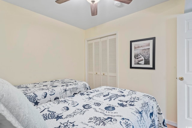 1425 N Waccamaw Dr Unit 123, Garden City Beach, SC 29576 - bedroom featuring a closet and ceiling fan