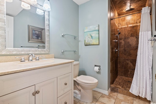 1425 N Waccamaw Dr Unit 123, Garden City Beach, SC 29576 - full bath with toilet, vanity, tiled shower, and baseboards
