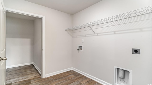 1458 Nokota Dr, Conway, SC 29526 - laundry room featuring electric dryer hookup, hookup for a washing machine, and dark wood finished floors