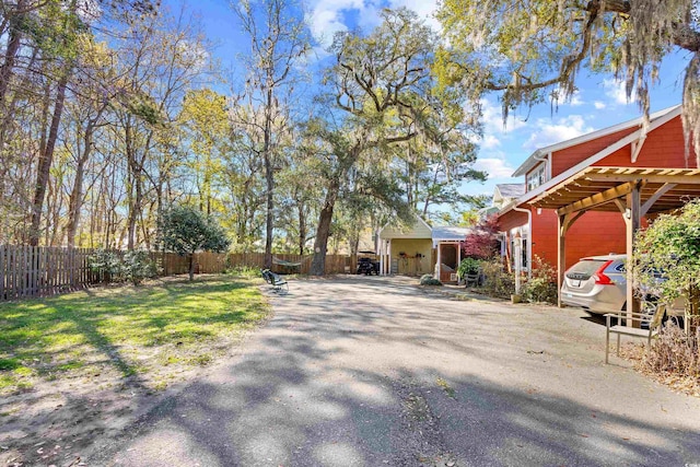 exterior space with fence