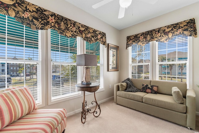 9764 Leyland Dr Unit 9764 5, Myrtle Beach, SC 29572 - living area featuring baseboards, carpet flooring, and a healthy amount of sunlight