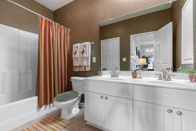 9764 Leyland Dr Unit 9764 5, Myrtle Beach, SC 29572 - bathroom featuring a sink, double vanity, toilet, and tile patterned floors