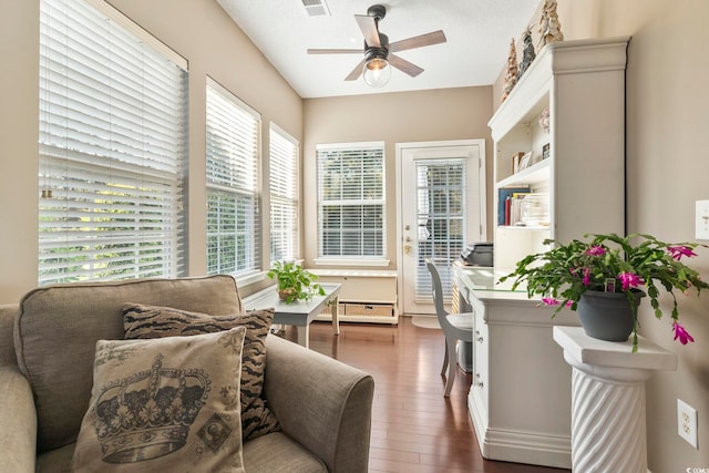 sunroom / solarium with visible vents