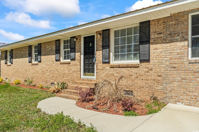 1136 Knotty Branch Rd, Conway, SC 29527 - view of front of home featuring crawl space, brick siding, and entry steps