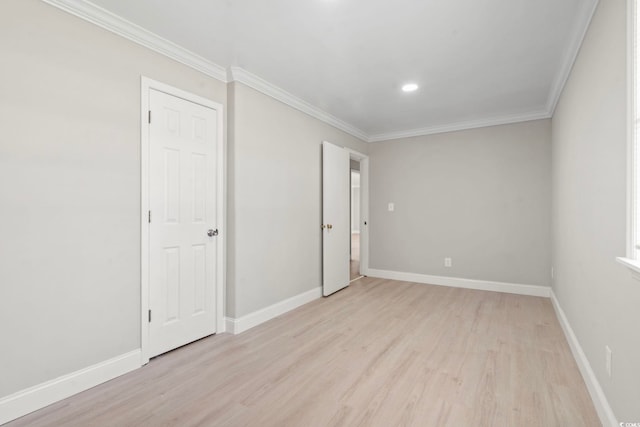 1136 Knotty Branch Rd, Conway, SC 29527 - unfurnished bedroom featuring light wood-type flooring, ornamental molding, baseboards, and recessed lighting