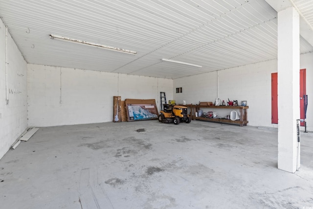 1136 Knotty Branch Rd, Conway, SC 29527 - garage with concrete block wall
