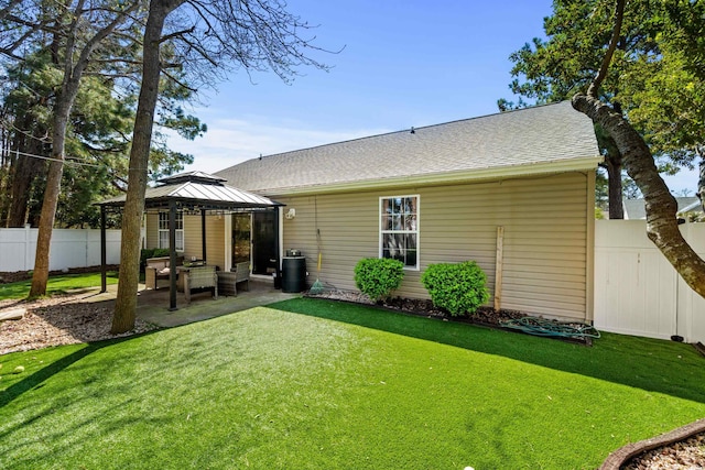 4195 Wrens Xing, Little River, SC 29566 - back of property featuring a gazebo, a patio area, and outdoor lounge area
