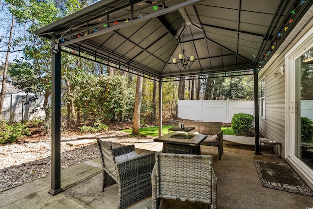 4195 Wrens Xing, Little River, SC 29566 - view of patio / terrace featuring a gazebo and an outdoor living space