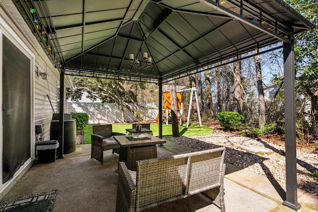 4195 Wrens Xing, Little River, SC 29566 - view of patio featuring a playground and a gazebo