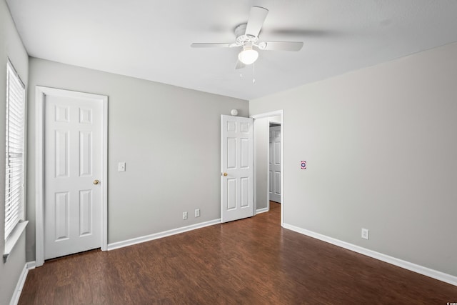 4195 Wrens Xing, Little River, SC 29566 - unfurnished bedroom with wood finished floors, baseboards, and a ceiling fan