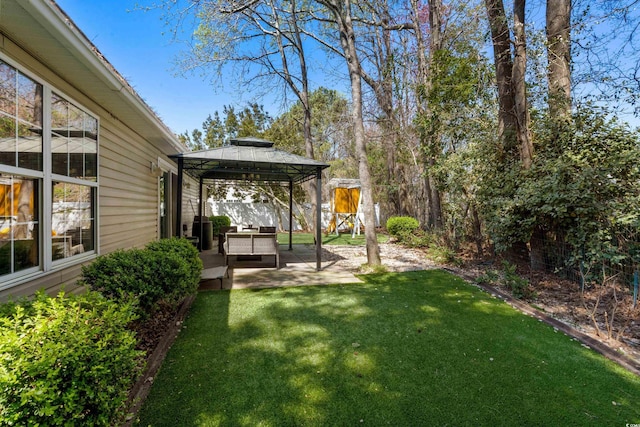 4195 Wrens Xing, Little River, SC 29566 - view of yard with a gazebo, a patio, and an outdoor hangout area
