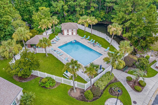 4195 Wrens Xing, Little River, SC 29566 - aerial view of property and surrounding area featuring a pool area