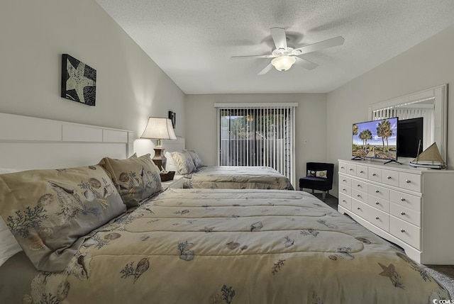 118 Hartland Dr Unit 12-C, Myrtle Beach, SC 29572 - carpeted bedroom featuring a textured ceiling and ceiling fan