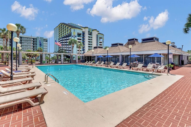 6803 N Ocean Blvd Unit 203, Myrtle Beach, SC 29572 - community pool with fence and a patio area