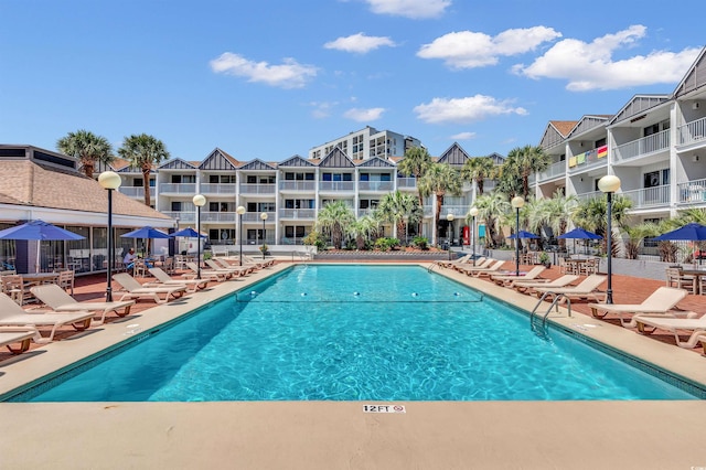 6803 N Ocean Blvd Unit 203, Myrtle Beach, SC 29572 - community pool featuring a patio