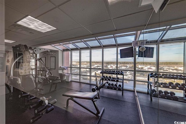 3500 N Ocean Blvd Unit 1203, North Myrtle Beach, SC 29582 - workout area with floor to ceiling windows