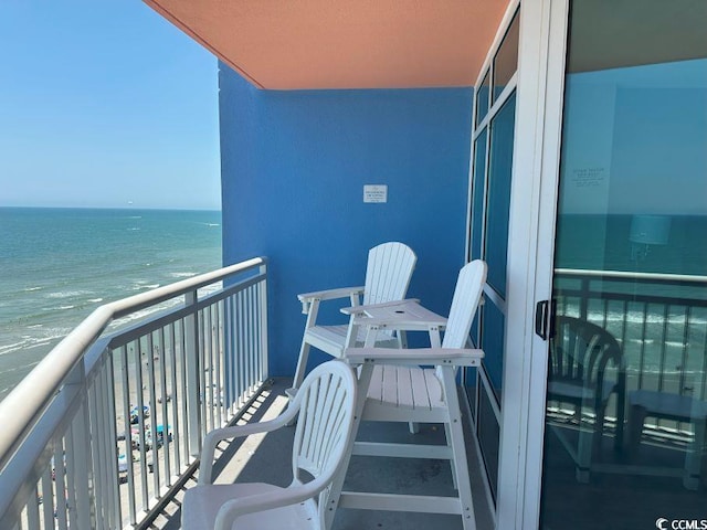 3500 N Ocean Blvd Unit 1203, North Myrtle Beach, SC 29582 - balcony with view of water and beach