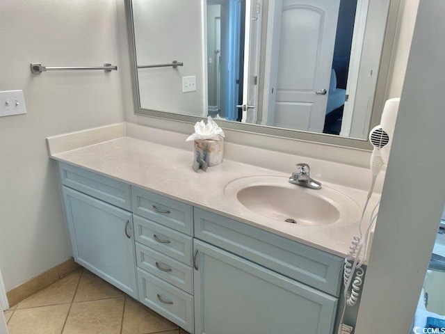 3500 N Ocean Blvd Unit 1203, North Myrtle Beach, SC 29582 - bathroom with vanity and tile patterned floors
