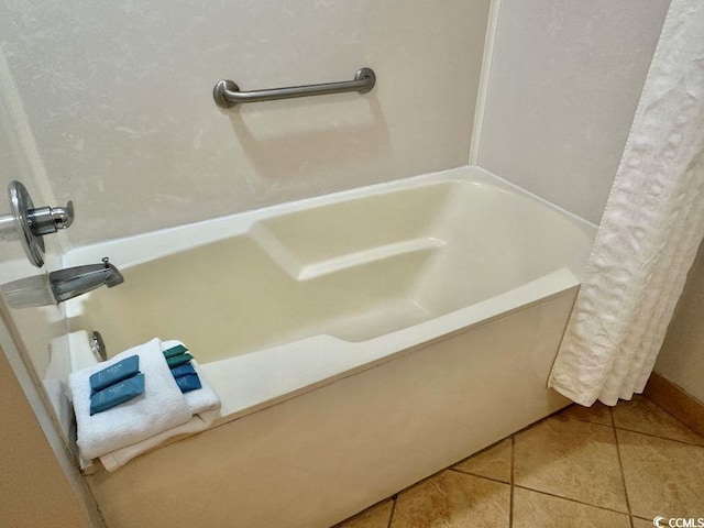 3500 N Ocean Blvd Unit 1203, North Myrtle Beach, SC 29582 - full bath with tile patterned floors and shower / bath combo with shower curtain