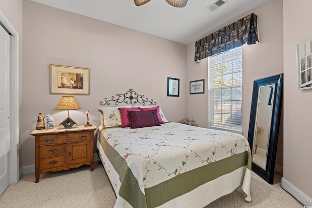 542 Sand Ridge Rd, Conway, SC 29526 - bedroom featuring light colored carpet, baseboards, and a ceiling fan