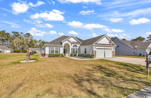 508 Loblolly Ln, Loris, SC 29569 - ranch-style house featuring a garage, driveway, and a front yard